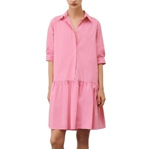 MARELLA BY MAX MARA Women’s Size 2 Pink Summer Collared Shirt Dress Cotton NEW